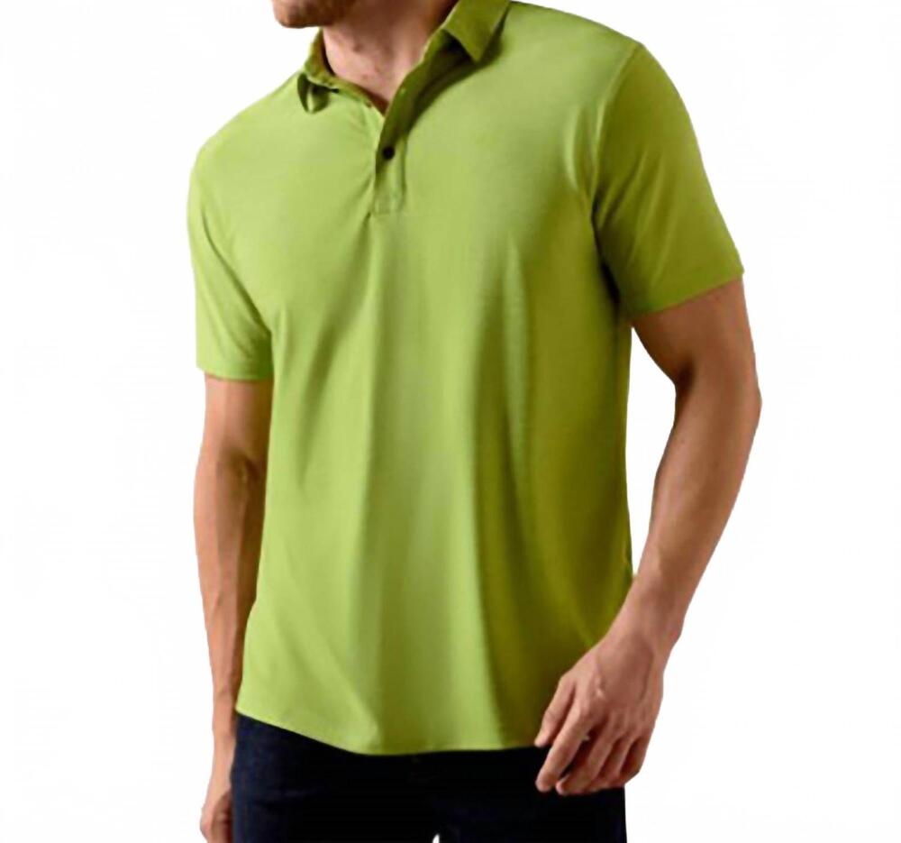NEW ARIAT fitted charger polo shirt in peridot green